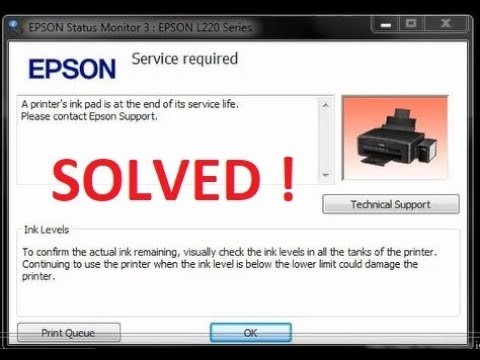 A Printer’S Ink Pad Is At The End Of Its Service Life Please Contact Epson Support