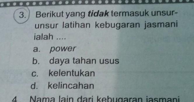 Berikut Ini Termasuk Unsur-Unsur Kebugaran Jasmani Yang Penting